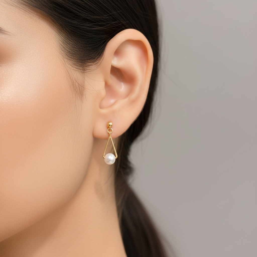 Small Pearl Tassel Earrings
