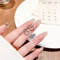 Square Geometric Personalized Stud Earrings