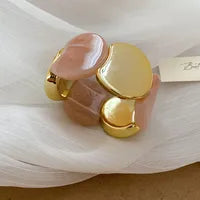 Acrylic Round Splicing Elastic Rope Women's Bracelet Fashion Simple Personality Design Sense Hand Jewelry