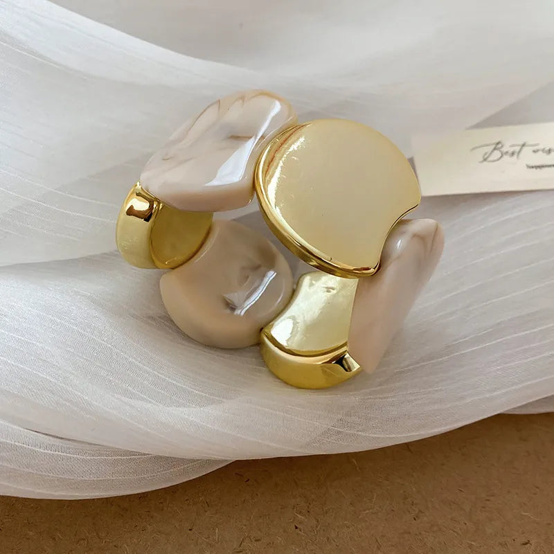 Acrylic Round Splicing Elastic Rope Women's Bracelet